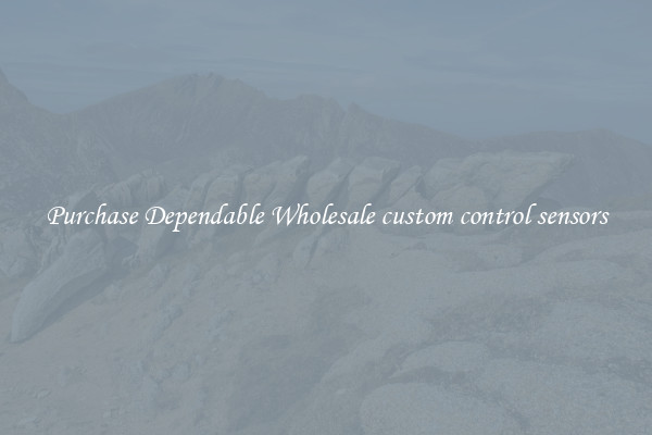 Purchase Dependable Wholesale custom control sensors