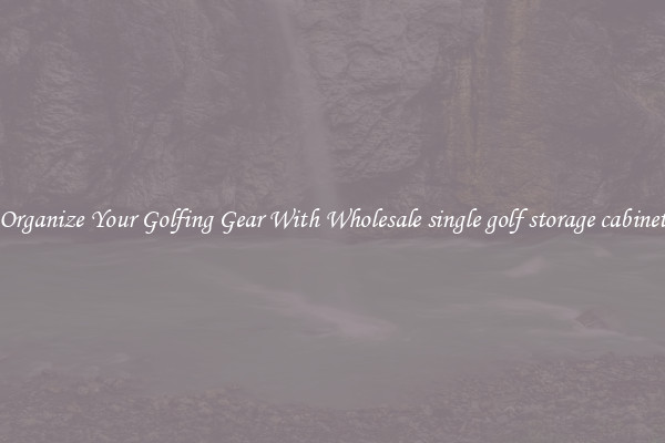 Organize Your Golfing Gear With Wholesale single golf storage cabinet