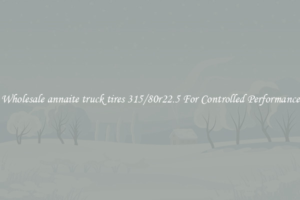 Wholesale annaite truck tires 315/80r22.5 For Controlled Performance