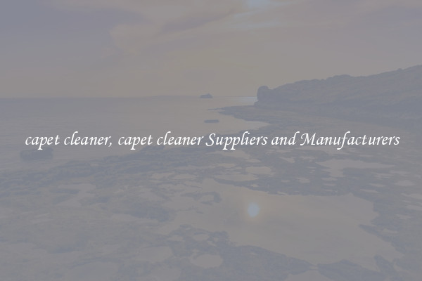 capet cleaner, capet cleaner Suppliers and Manufacturers