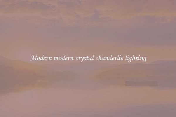 Modern modern crystal chanderlie lighting
