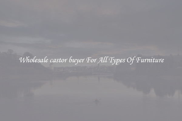 Wholesale castor buyer For All Types Of Furniture