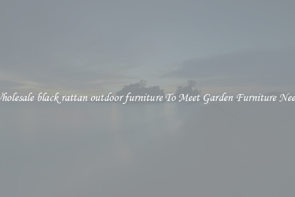 Wholesale black rattan outdoor furniture To Meet Garden Furniture Needs