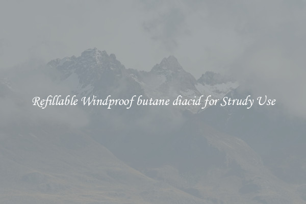 Refillable Windproof butane diacid for Strudy Use