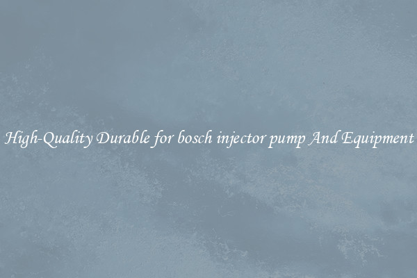 High-Quality Durable for bosch injector pump And Equipment