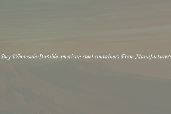 Buy Wholesale Durable american steel containers From Manufacturers