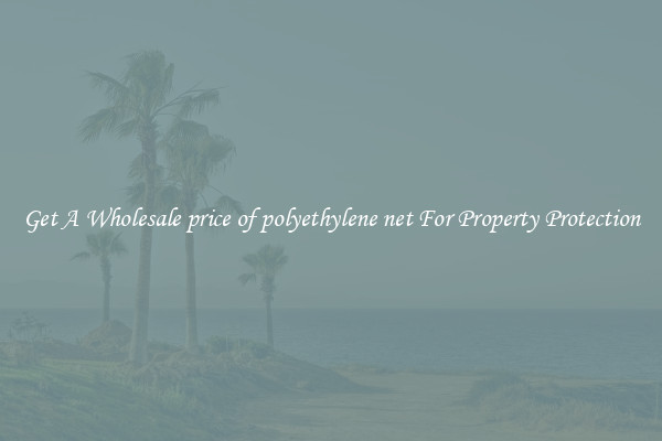 Get A Wholesale price of polyethylene net For Property Protection
