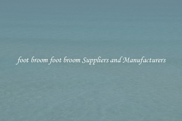 foot broom foot broom Suppliers and Manufacturers
