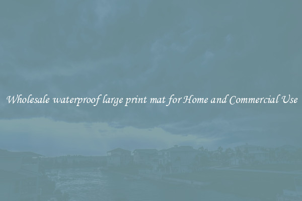 Wholesale waterproof large print mat for Home and Commercial Use