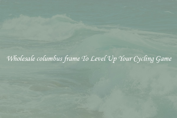 Wholesale columbus frame To Level Up Your Cycling Game