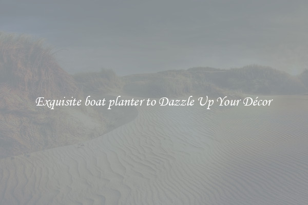 Exquisite boat planter to Dazzle Up Your Décor 